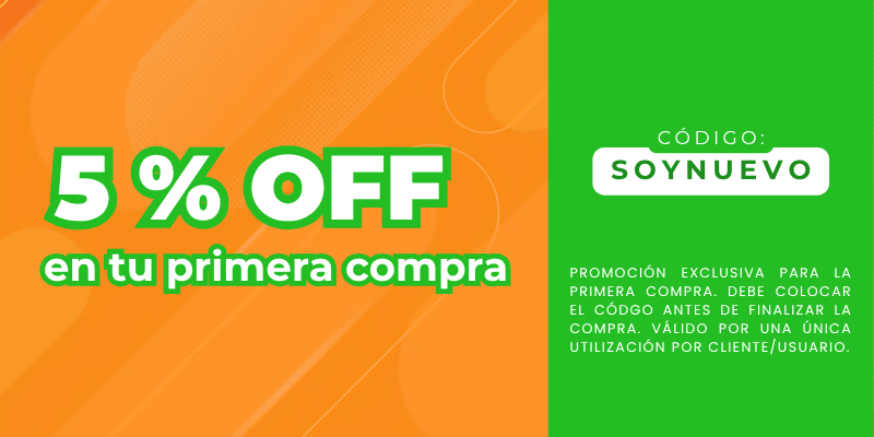 ¡5 % OFF en el total de tu compra!
